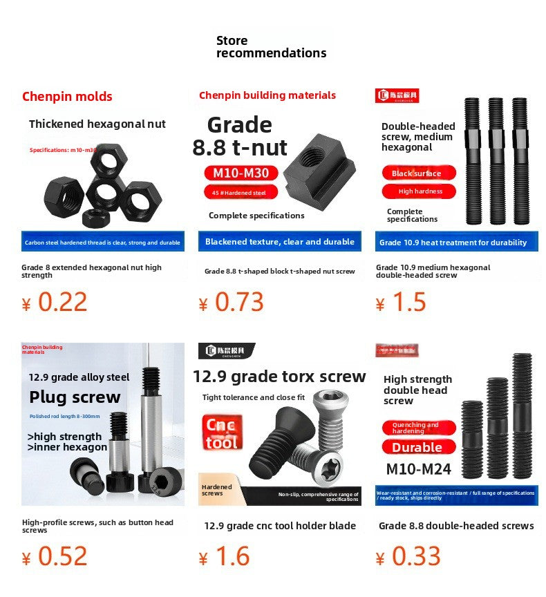 Injection molding consumables Injection molding spare parts Flange nut with pad Heightened hexagon with spacer Mold pressure plate nut M8M10M12M14M16M20M22M24 Size can be customized