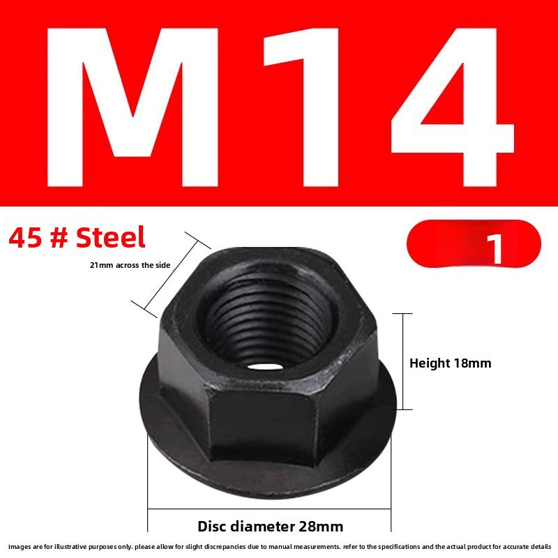 Injection molding consumables Injection molding spare parts Flange nut with pad Heightened hexagon with spacer Mold pressure plate nut M8M10M12M14M16M20M22M24 Size can be customized