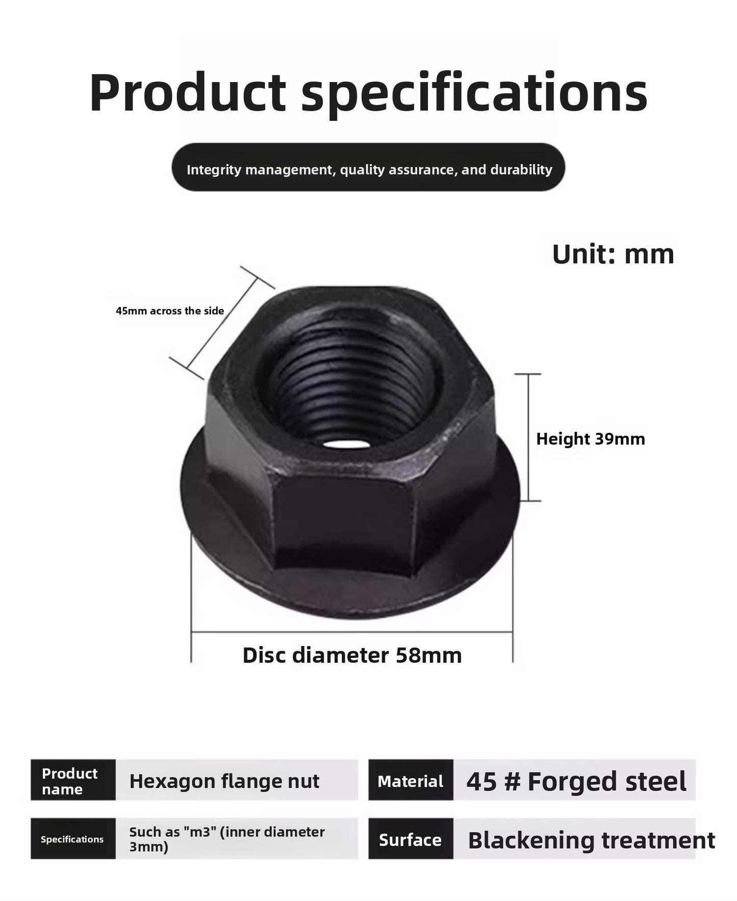 Injection molding consumables Injection molding spare parts Flange nut with pad Heightened hexagon with spacer Mold pressure plate nut M8M10M12M14M16M20M22M24 Size can be customized