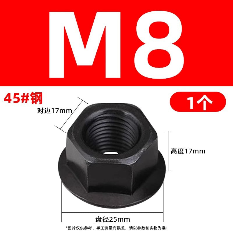 Injection molding consumables Injection molding spare parts Flange nut with pad Heightened hexagon with spacer Mold pressure plate nut M8M10M12M14M16M20M22M24 Size can be customized