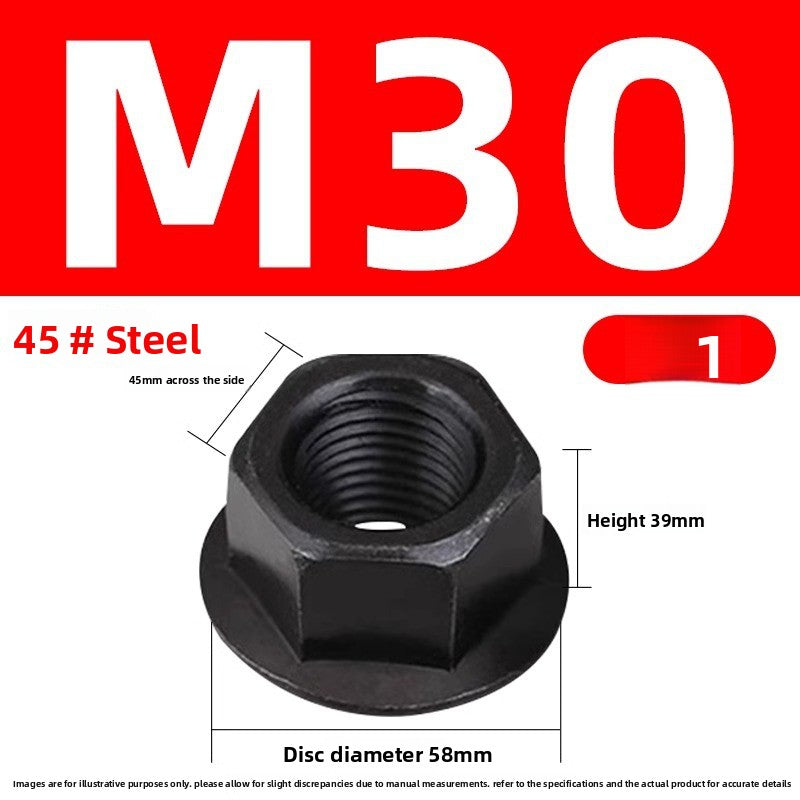 Injection molding consumables Injection molding spare parts Flange nut with pad Heightened hexagon with spacer Mold pressure plate nut M8M10M12M14M16M20M22M24 Size can be customized