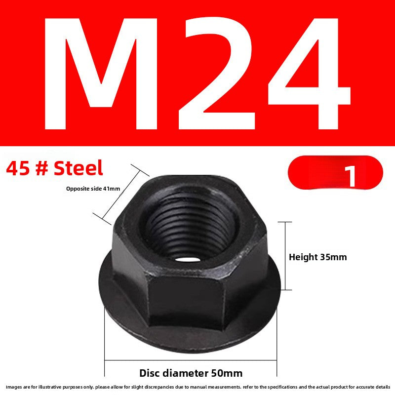 Injection molding consumables Injection molding spare parts Flange nut with pad Heightened hexagon with spacer Mold pressure plate nut M8M10M12M14M16M20M22M24 Size can be customized