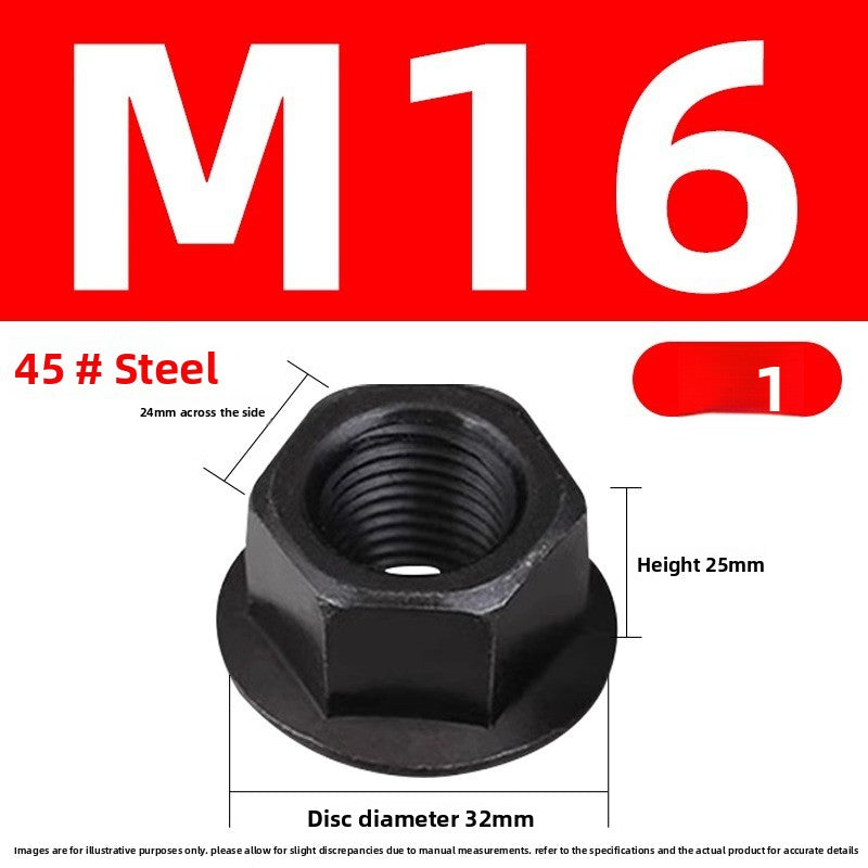 Injection molding consumables Injection molding spare parts Flange nut with pad Heightened hexagon with spacer Mold pressure plate nut M8M10M12M14M16M20M22M24 Size can be customized