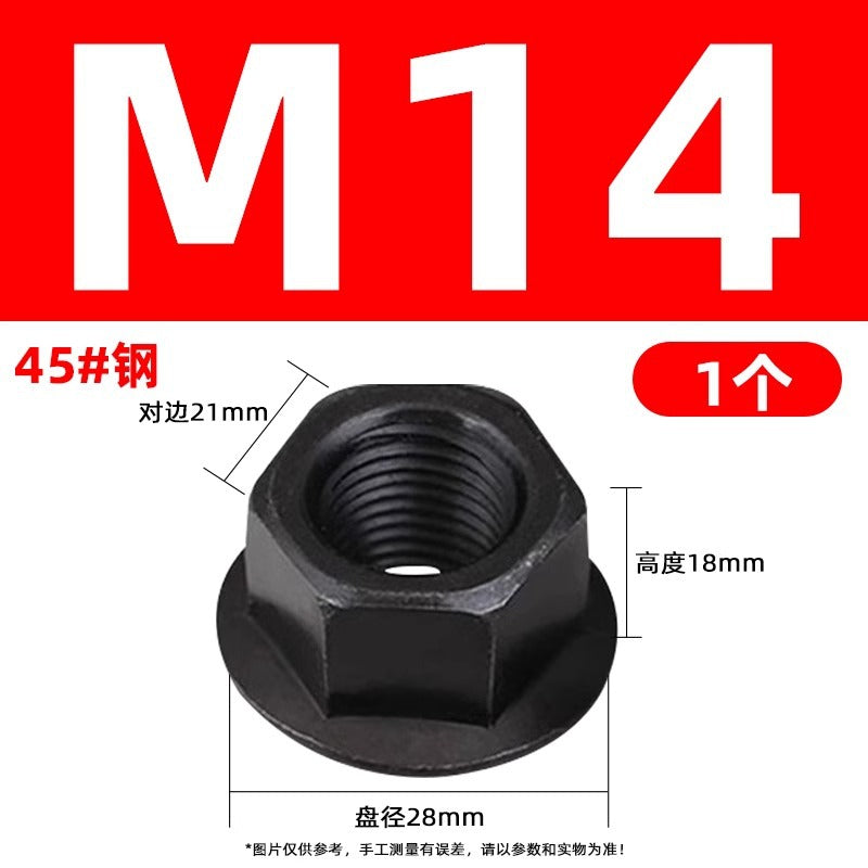 Injection molding consumables Injection molding spare parts Flange nut with pad Heightened hexagon with spacer Mold pressure plate nut M8M10M12M14M16M20M22M24 Size can be customized