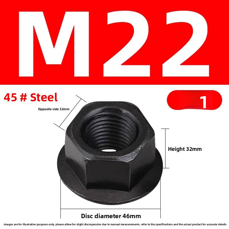 Injection molding consumables Injection molding spare parts Flange nut with pad Heightened hexagon with spacer Mold pressure plate nut M8M10M12M14M16M20M22M24 Size can be customized